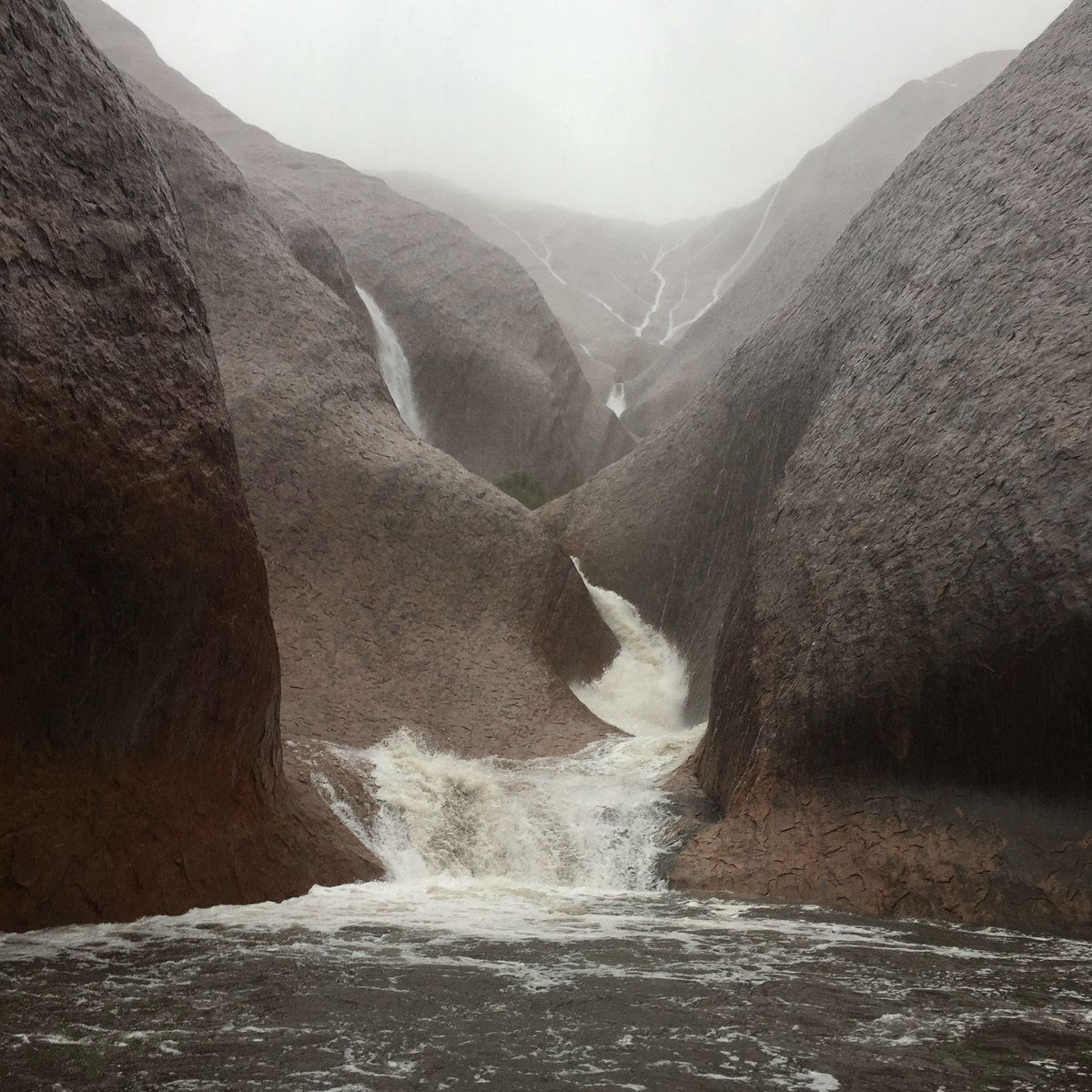 Uluru Became A Massive Waterfall After Extreme Rains Flooded The