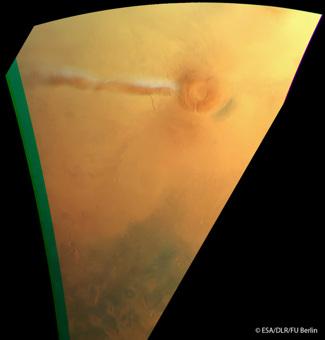 Elongated cloud on Mars taken on the 21 September 