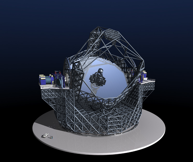 Artist impression of the Extremely Large Telescope's 39-metre (128-foot) mirror. (ESO)