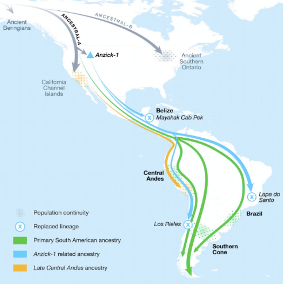 the majority of central and south american ancestry arrived from at least three different streams of