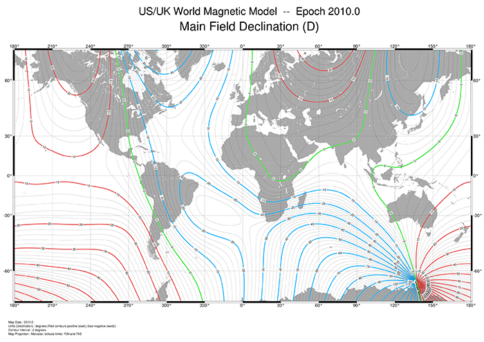 world magnetic model 2010