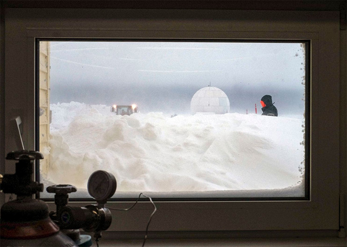view through observatory window alaska