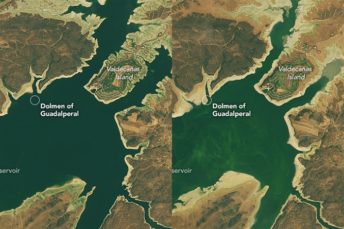 Comparación de imágenes de la NASA Landsat