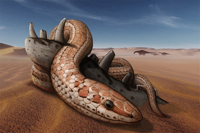 impresión de artista de serpiente najash