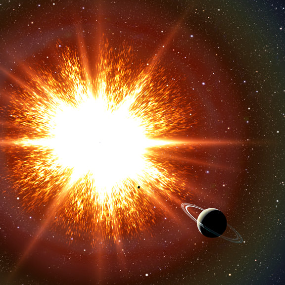 Explosión destructiva de supernova. (David A. Aguilar)