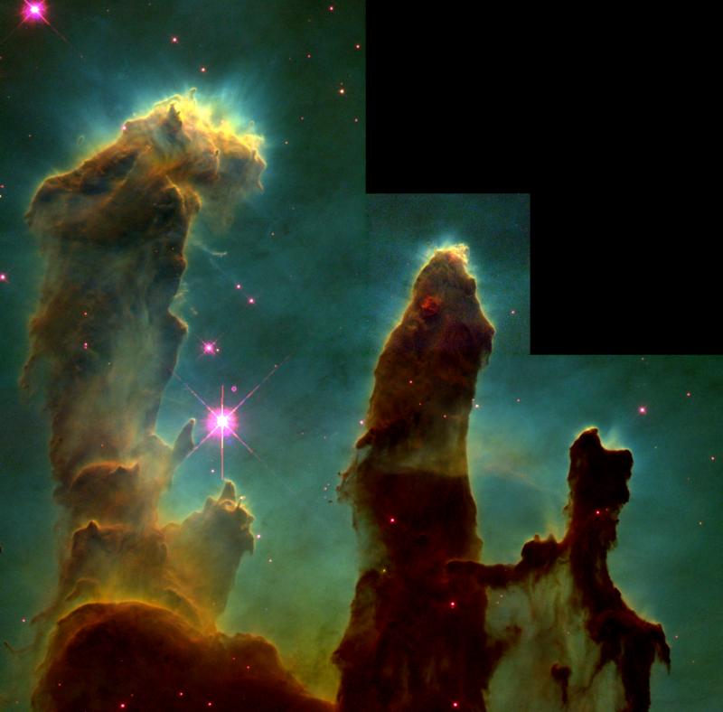 pilares de la creación 1995 versión nasa hubble