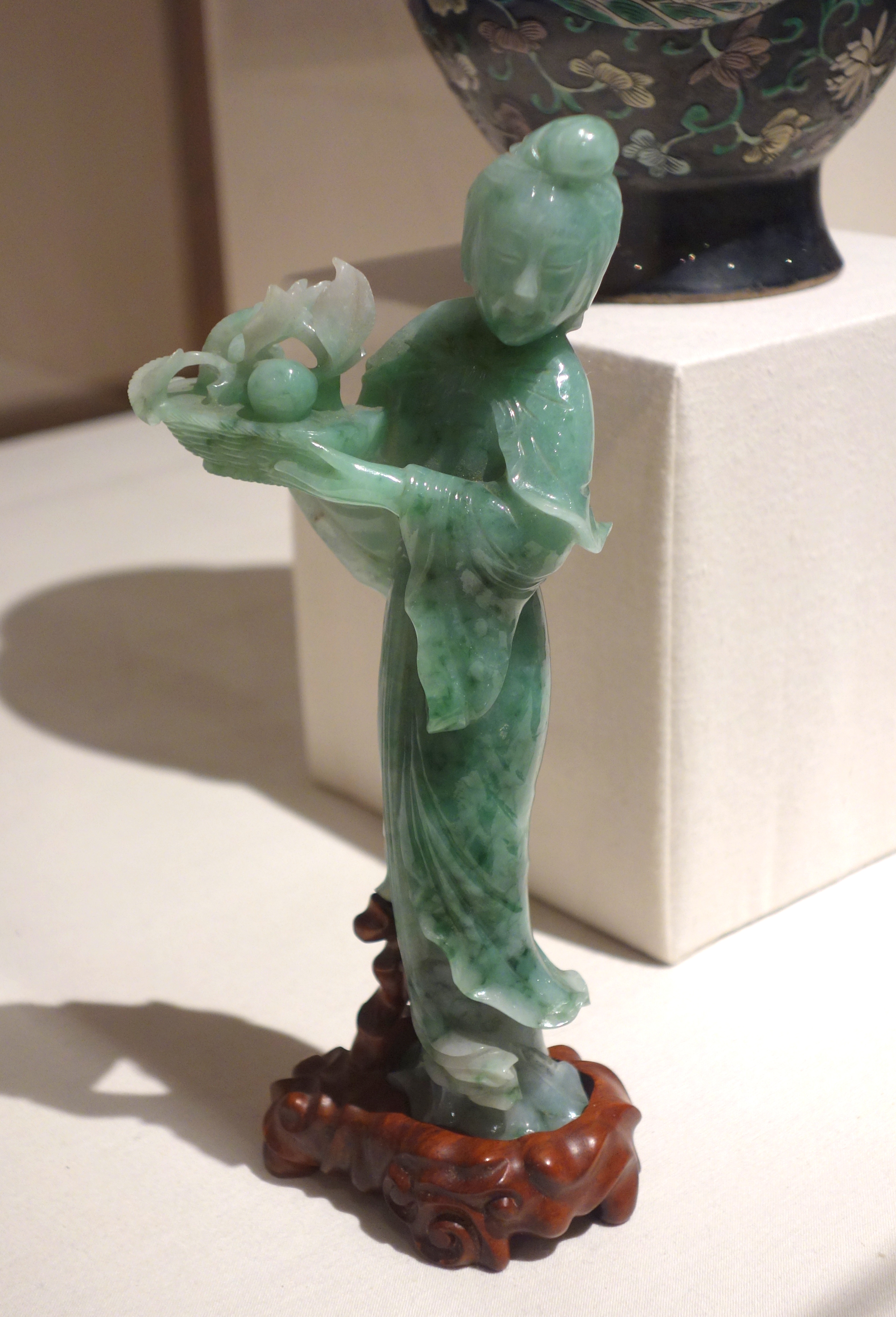 Chinese Figure of Lan Caihe Qing Dynasty Daoguang Period 1821-1850 jadeite - Huntington Museum of Art - DSC05256