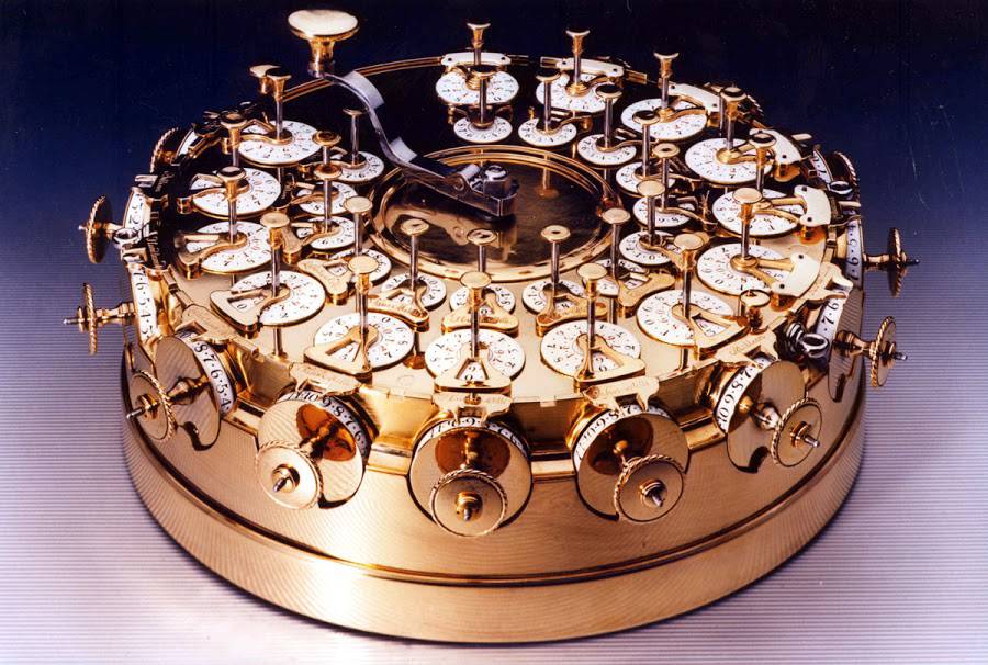 Brass mechanical calculator