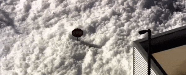 A massive, undulating foam blob has taken over a street in California