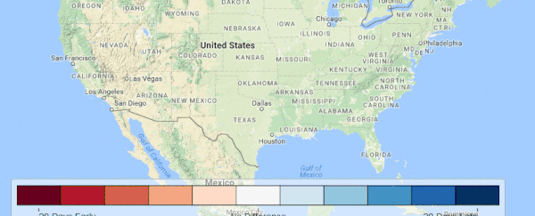 This creepy map shows just how early spring is coming to your city this year
