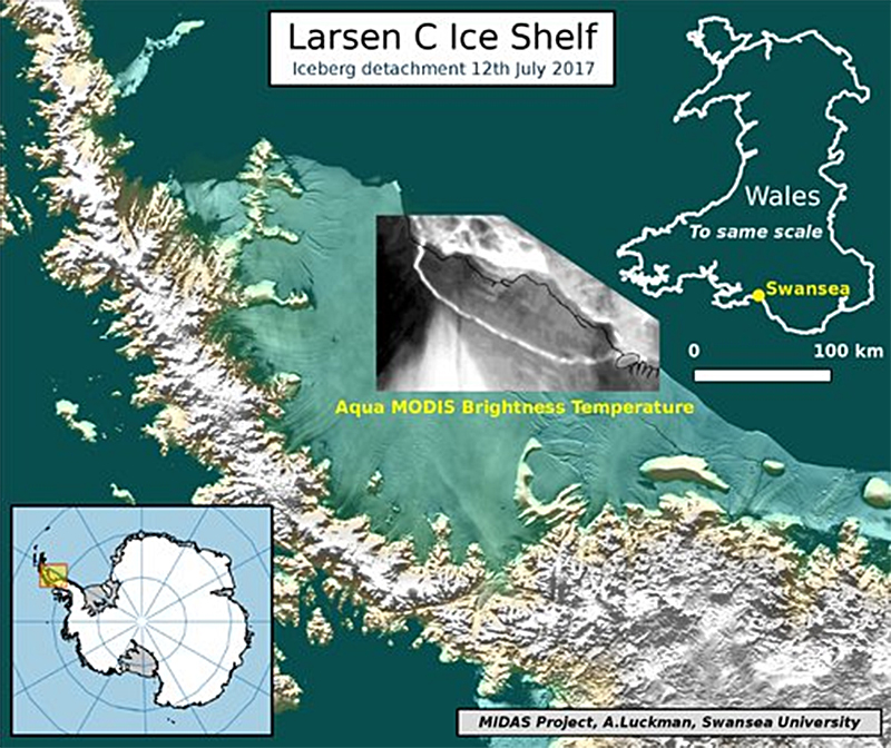 iceber larsen c has calved