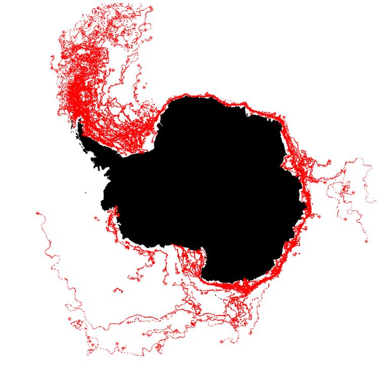 iceberg antarctica contour