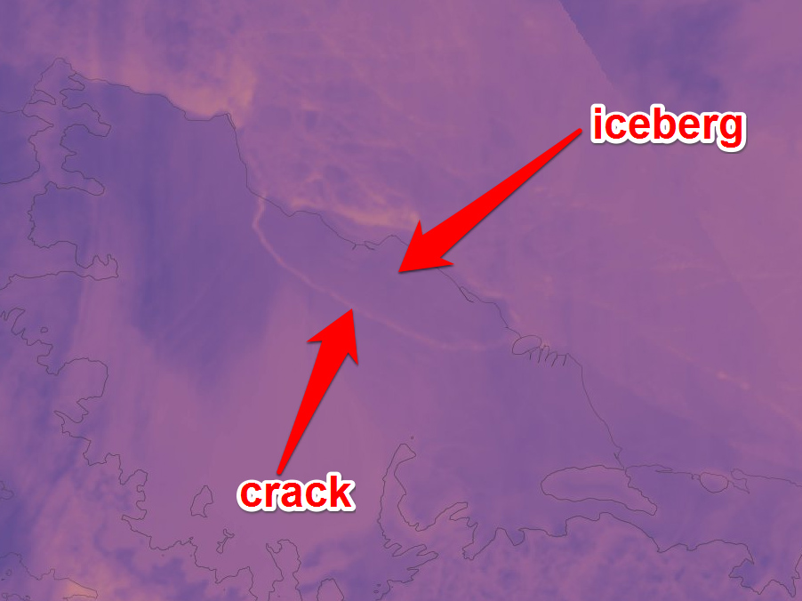 Iceberg broken off Larsen C