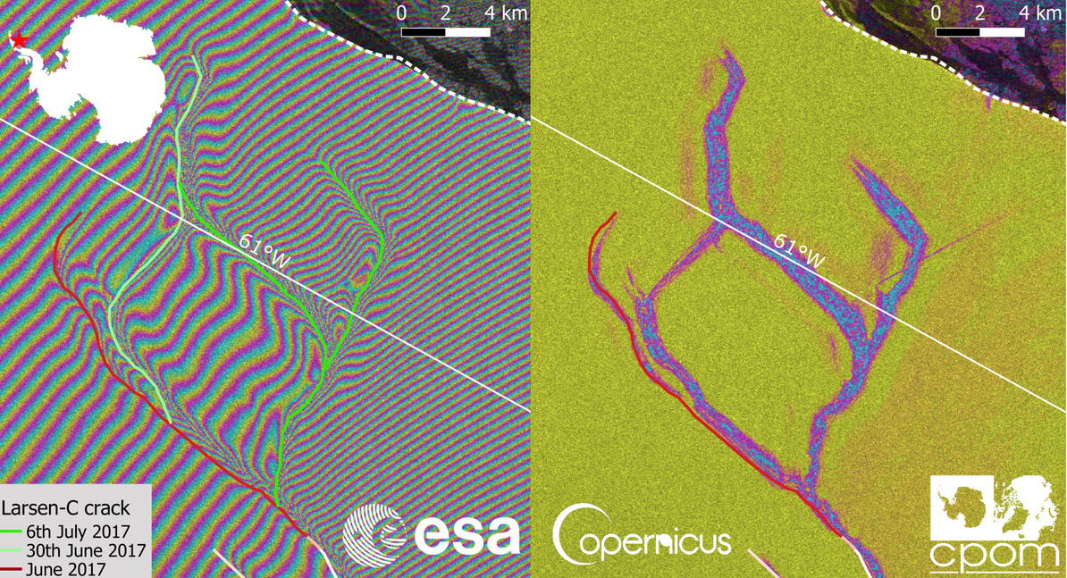 iceberg larsen c esa satellite