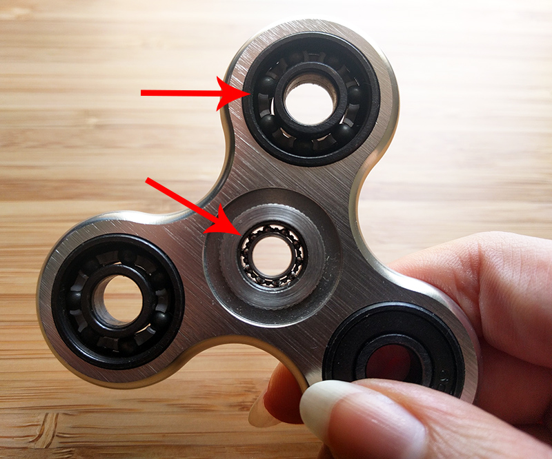 fidget spinner ball bearing race arrows