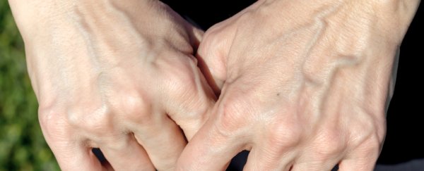 Why do our veins often look blue if blood is actually red?