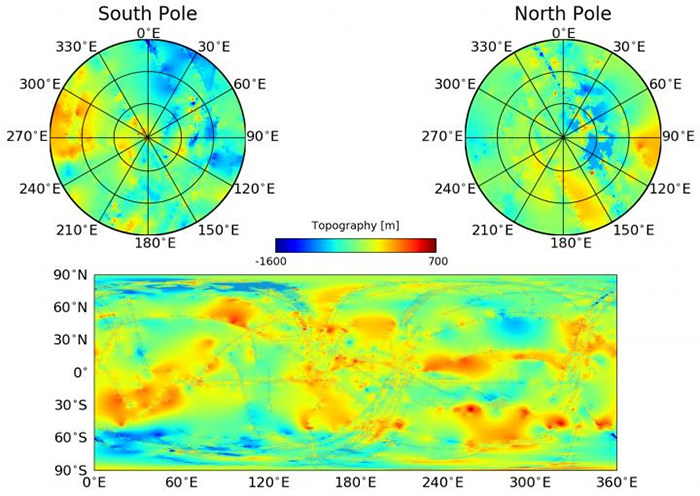 topographical map of titan