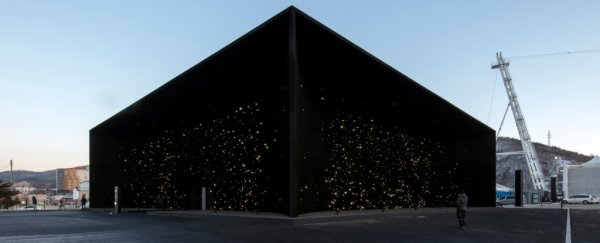 This Vantablack pavilion is the blackest building on Earth