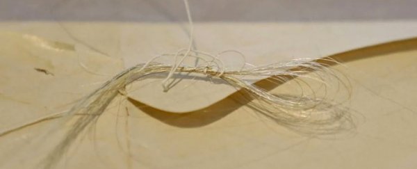 A lock of George Washington's hair has been discovered hidden in an old book