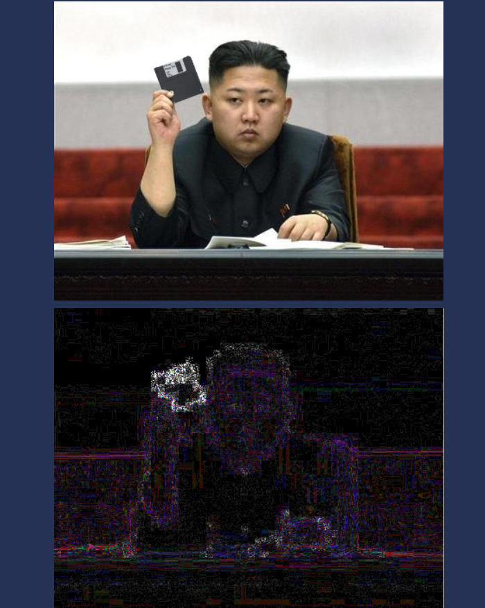 kim with floppy disk