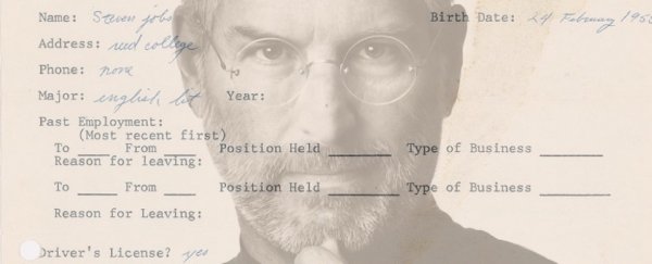 This messy 1973 job application by Steve Jobs is proof anything is possible
