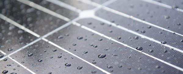 This new hybrid solar cell can harvest electricity from actual raindrops