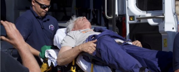 This flat-Earther finally launched himself off Earth, and came back down again
