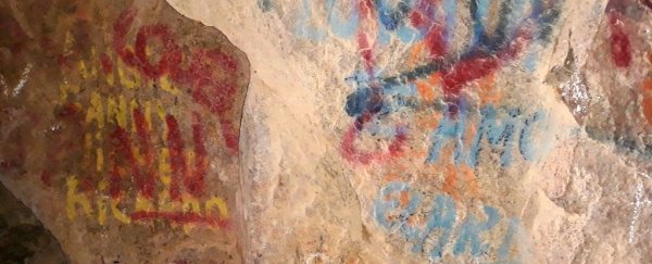 Ancient cave paintings in Chile have been irreversibly damaged by graffiti