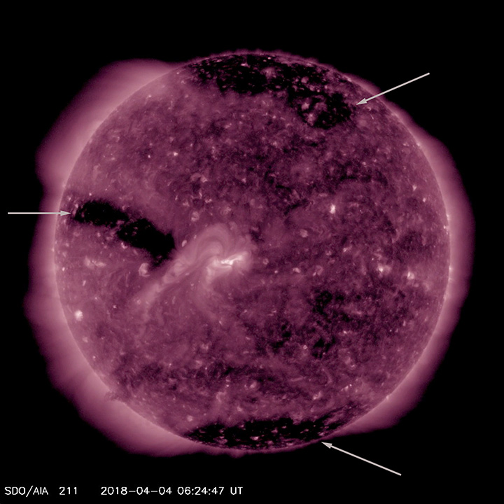 3 coronal holes nasa