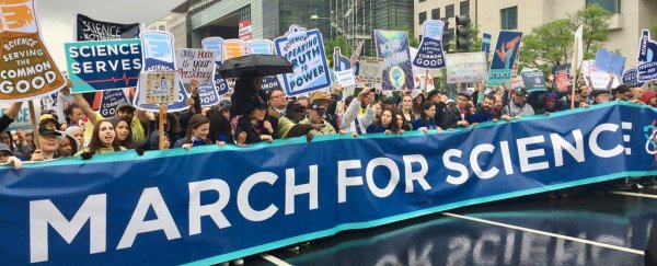 The only PhD scientist in Congress was marching for science this weekend