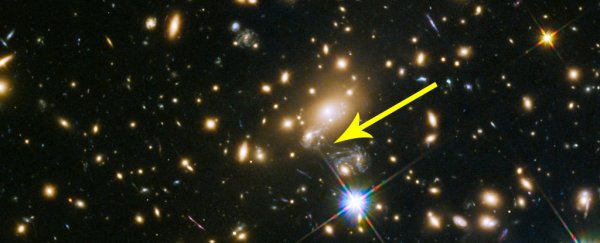Thanks to incredible luck, Hubble caught a photo of the most distant star ever seen