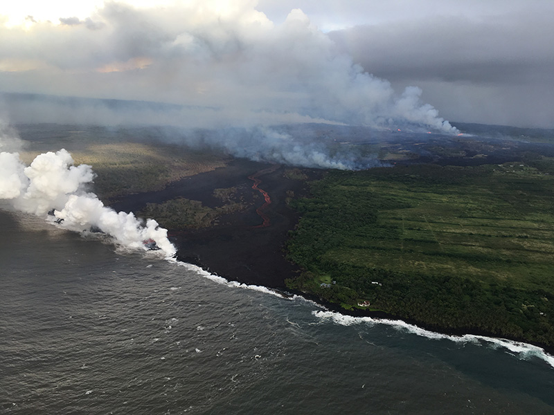 kilauea lava meets ocean usgs