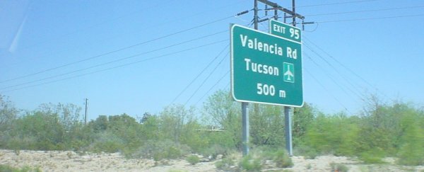 There's a road in the US that illustrates America's weird relationship with the metric system