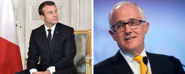 The French President urges Australia's Prime Minister to stop his inaction on climate change