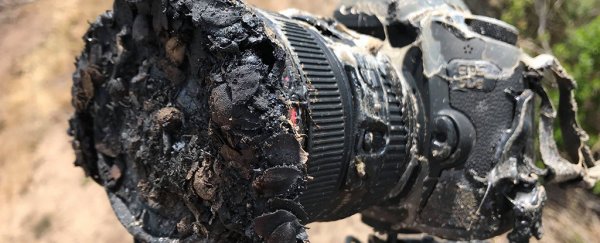 This is what happens when your camera gets too close to a space launch