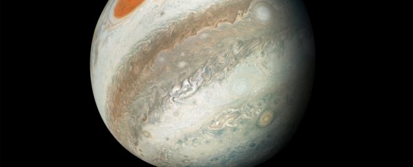 This mesmerising new video shows the churning motion of Jupiter's clouds