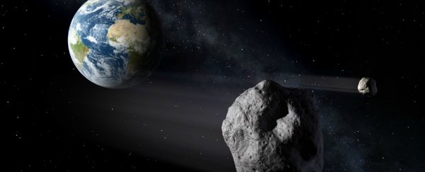 A surprise asteroid the size of the Statue of Liberty is hurtling past Earth right now