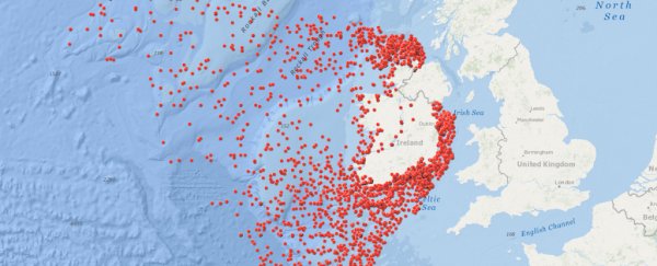 This map shows 3,554 shipwrecks around Ireland, and most are a total mystery