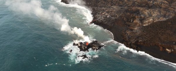 Hawaii's volcano has destroyed a boat with a lava bomb, injuring people