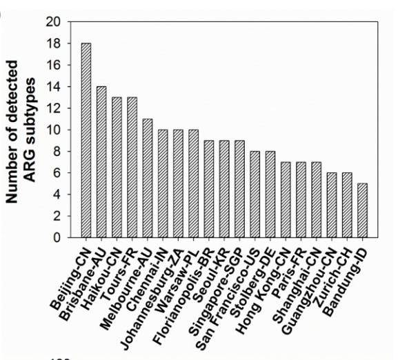 the cities in the world with the most diversity of args in the air