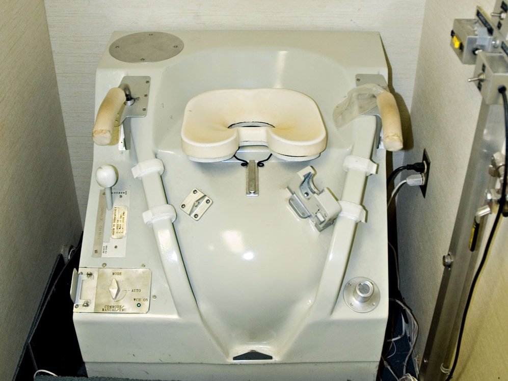 A space shuttle toilet simulator. (Dave Mosher)
