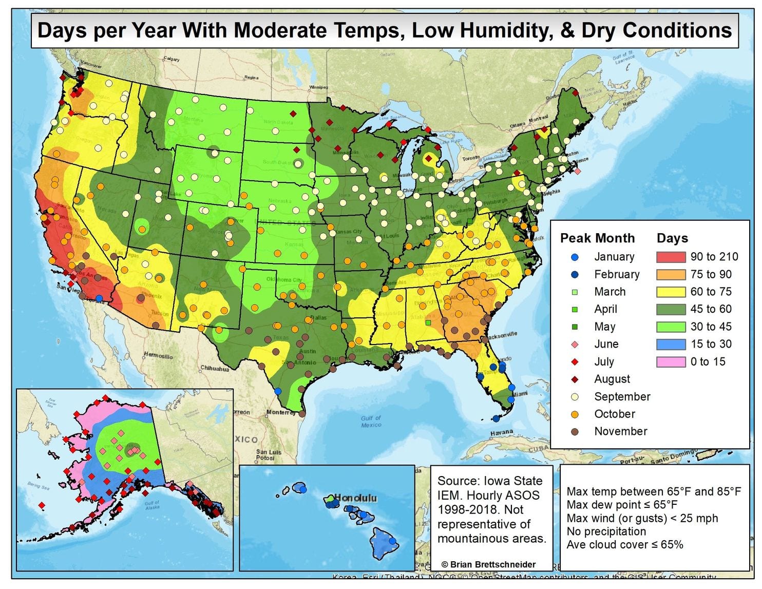 Humidity Chart Usa