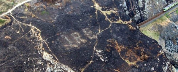 Wildfires in Ireland have revealed a hidden WWII message