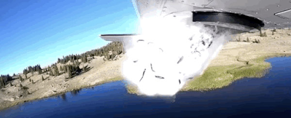 Watch as thousands of fish are dropped from a plane into a Utah lake