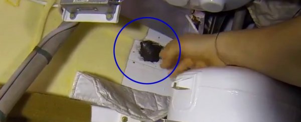 That hole on the ISS is now sealed, according to a video by a Russian cosmonaut