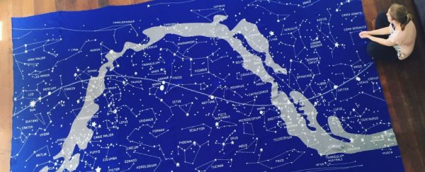 A software engineer hacked a knitting machine to make this stunning star map