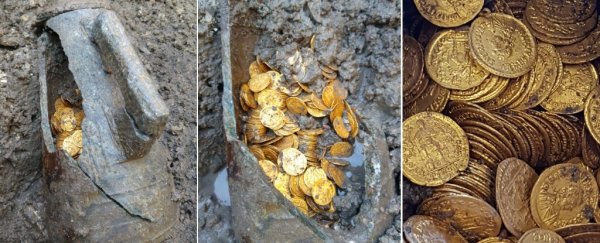 An actual pot of gold coins has just been found under an Italian theatre