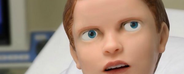 This creepy robot child bleeds, screams, and cries for its mother