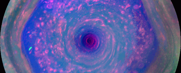A bizarre structure has been detected towering high above Saturn's hexagon