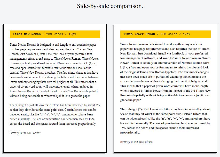 times newer side by side